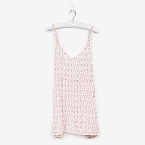 Tiare Hawaii Pink and White Sleeveless Sundress